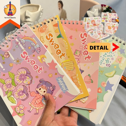 

Buku Spiral Isi Full Sticker Senmu Sweet Cewe Lucu Stiker Lucu Imut Import Funny Fancy Stuff Best Gift Stationery For School Alat Tulis Kantor Sekolah Ready Grosir Kado Ulang Tahun READY COD