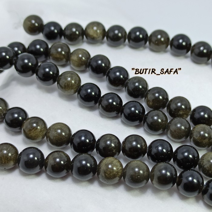 Manik-Manik Manik Batu Bulu Macan Afrika 8Mm Rencengan Bahan Gelang Kalung