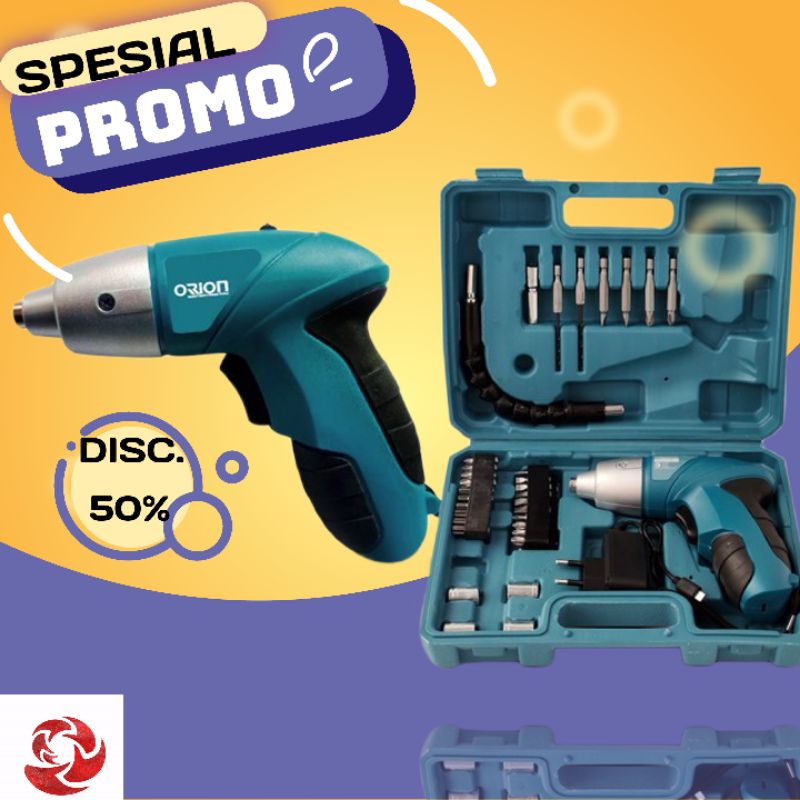 Scewdriver Orion Cordless Obeng battery 3,6 volt