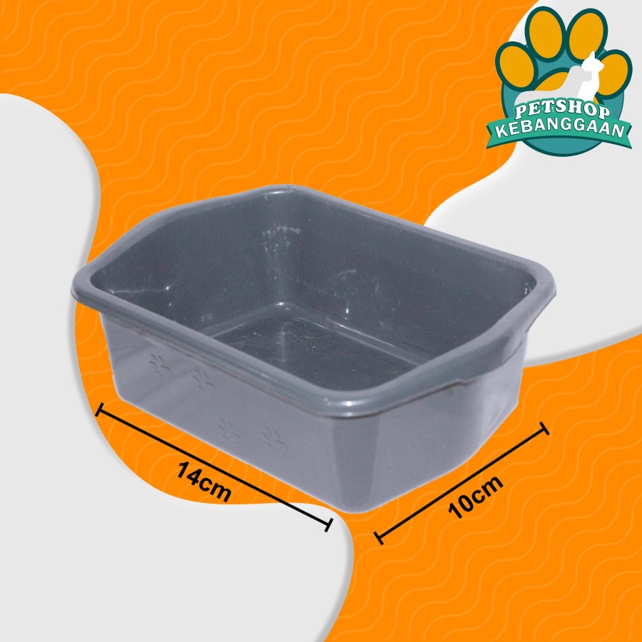 Cat Litter Box Kotak Bak Pasir Kucing Tempat Pup Kucing Siza 14x10cm