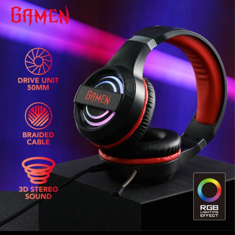 HEADPHONE GAMEN GAMING GH1100 PRO RGB LED