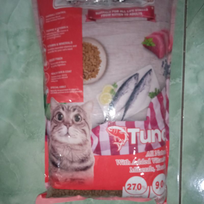 Grab (paket 5kg) Markotops adult &amp; kitten tuna 1kg repack - makanan kucing markotops- Dryfood