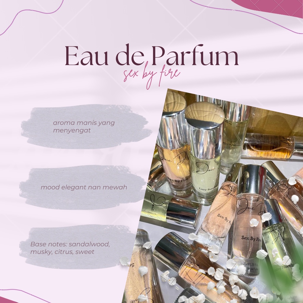 Local Brand Joie DV Parfume - Parfum Pria dan Wanita - Sex by Fire