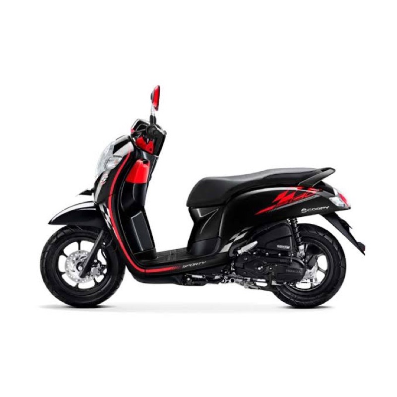 STIKER STRIPING SCOOPY 2018 HITAM SPORTY BLACK