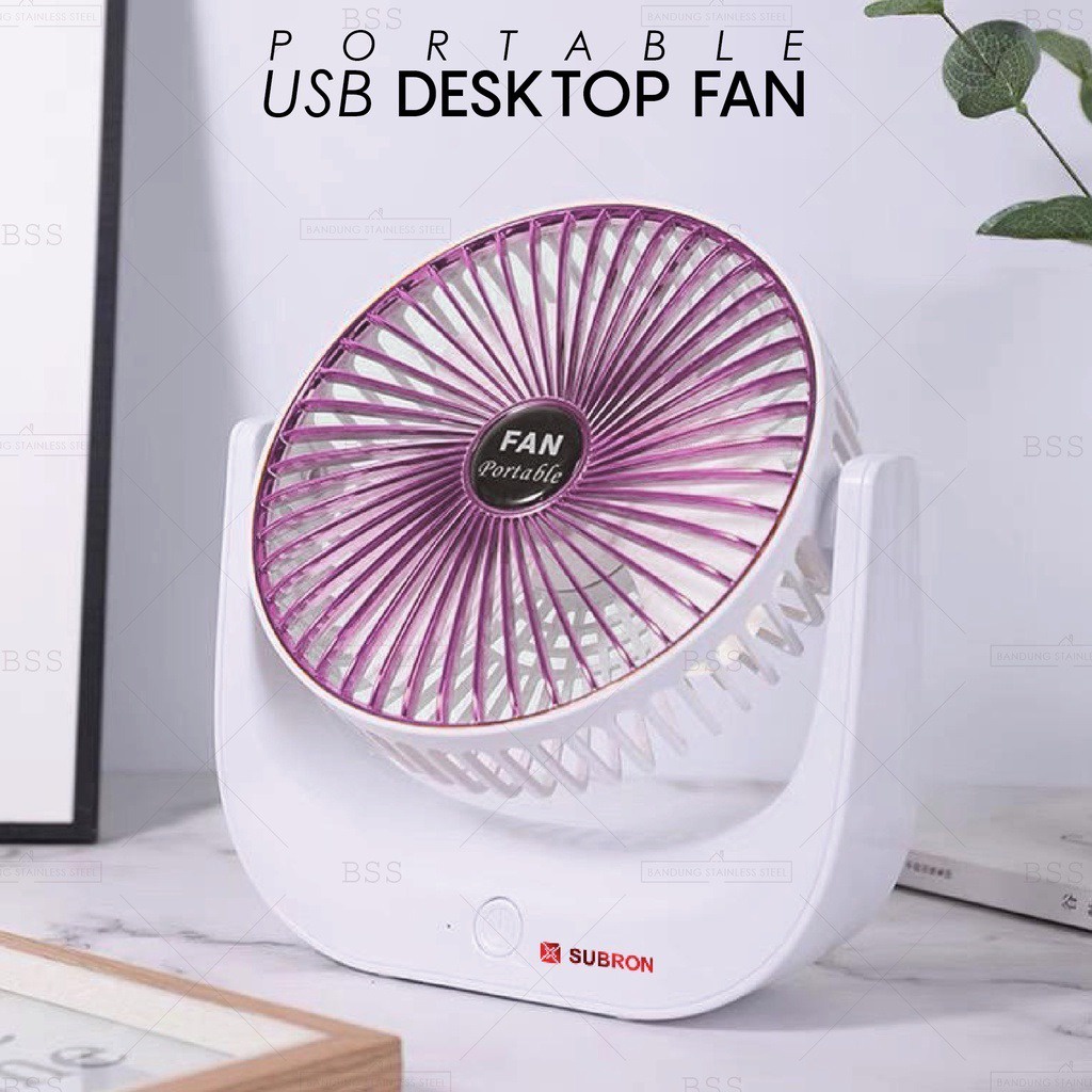 Kipas Angin Portable Fan USB Travel Desk Meja Senyap Sejuk Dingin Tidak Berisik