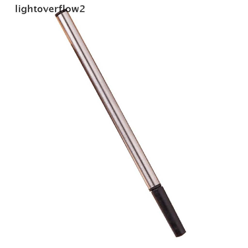 (lightoverflow2) 5pcs Refill Pulpen Gel 0.5mm Tinta Biru Bahan Metal