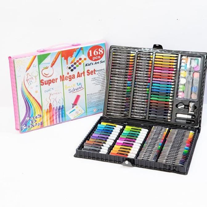 

(COD) 168pcs - Pensil warna, alat tulis set crayon, coloring set, colouring