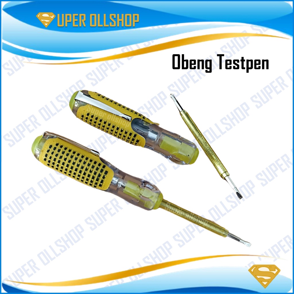 Obeng Tespen Bolak Balik Plus/Minus Testpen Listrik Multifungsi / Obeng Bolak Balik Taspen Min Plus