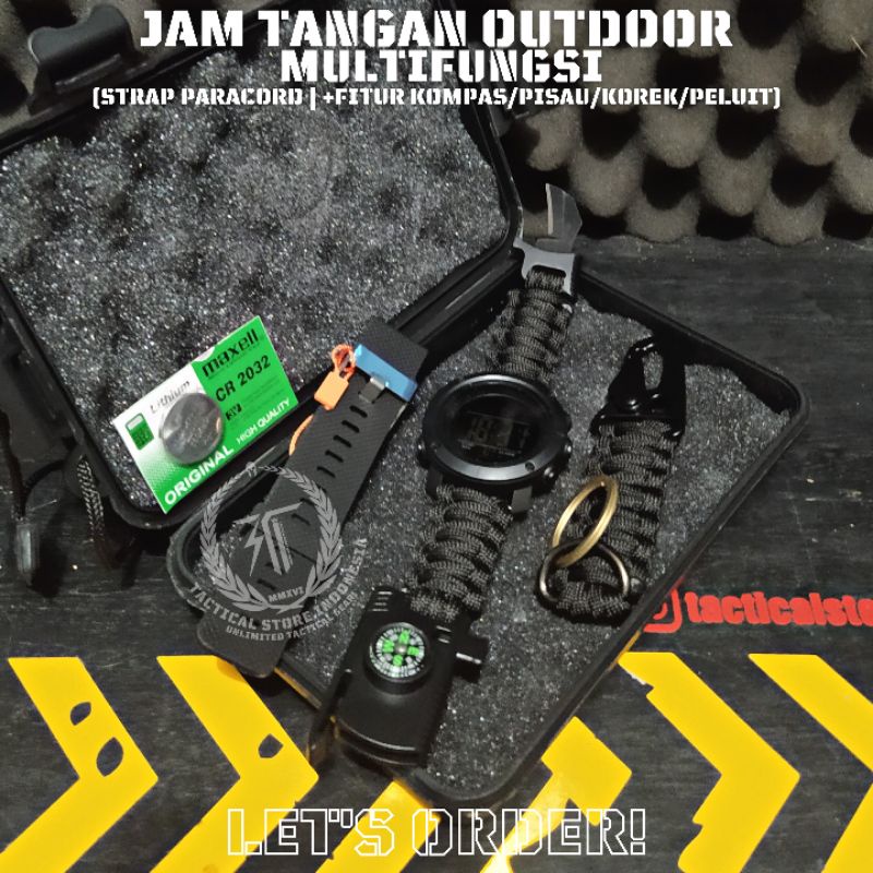 Jam Tangan Paracord Custom - Jam Tangan Tactical Outdoor Survival TSI SERIES #02