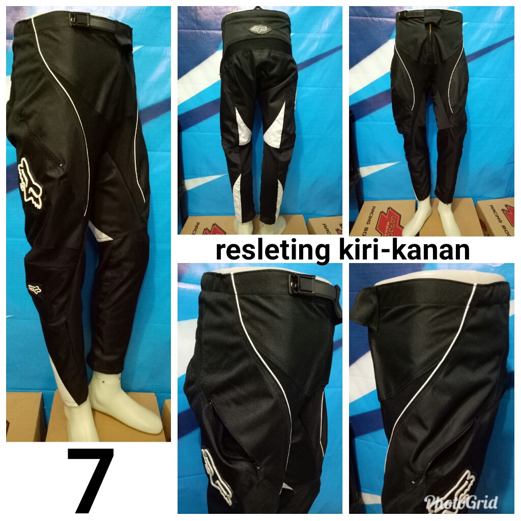 Celana Cross - Celana Trail - Celana Enduro - Celana Gastrack Adventure - Bahan Condura Berkualitas - TERLARIS -  Colour BLACK