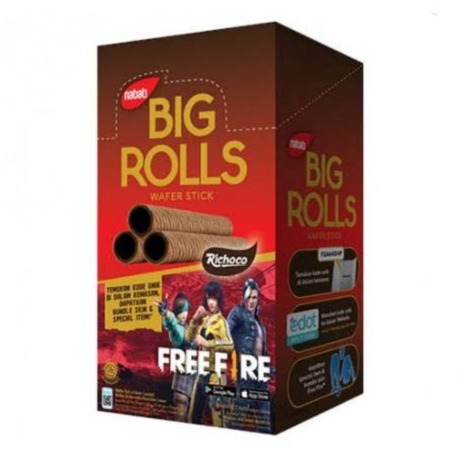 GROSIR NABATI BIG ROLLS 1 BOX ISI 20 RICHEESE RICHOCO WAFER STICK ROLL