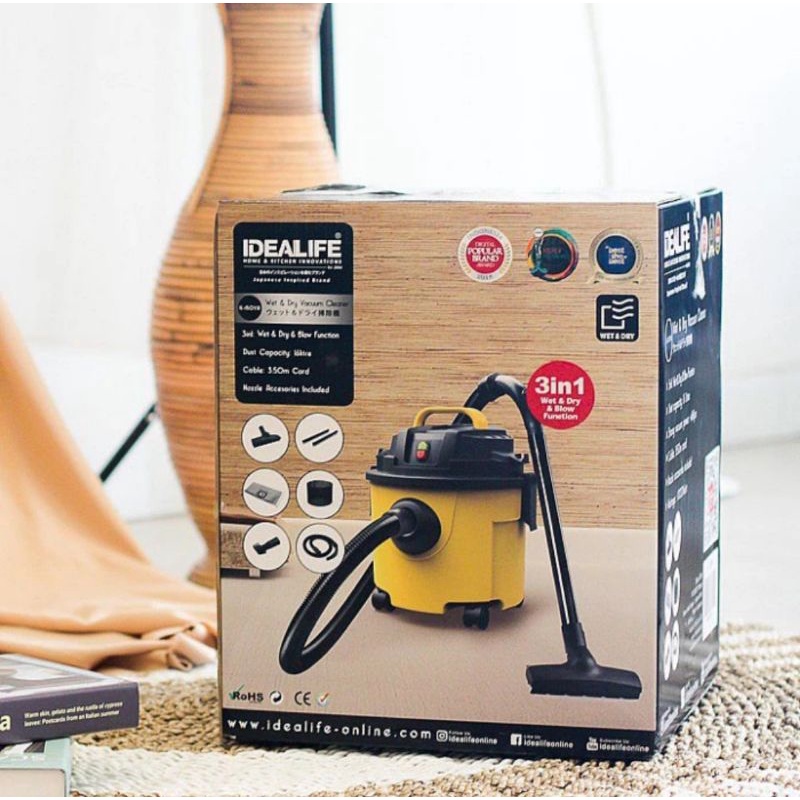 IDEALIFE VACUUM CLEANER BLOWER IL 150 VA WET DRY PENYEDOT DEBU
