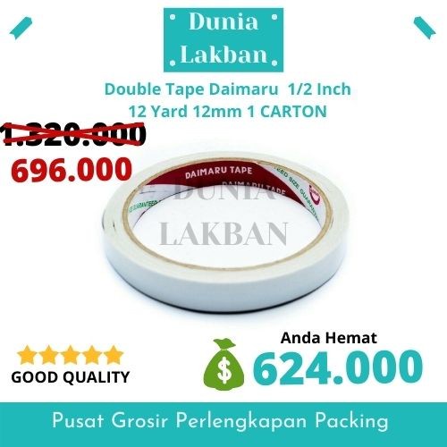 

Double Tape Double Tape Daimaru Ukuran 1/2 Inch 12 Yard 12Mm 1 Carton