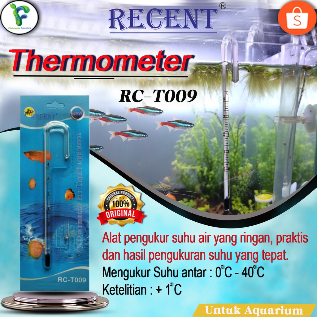 Recent RC-T009 Thermometer suhu air aquarium