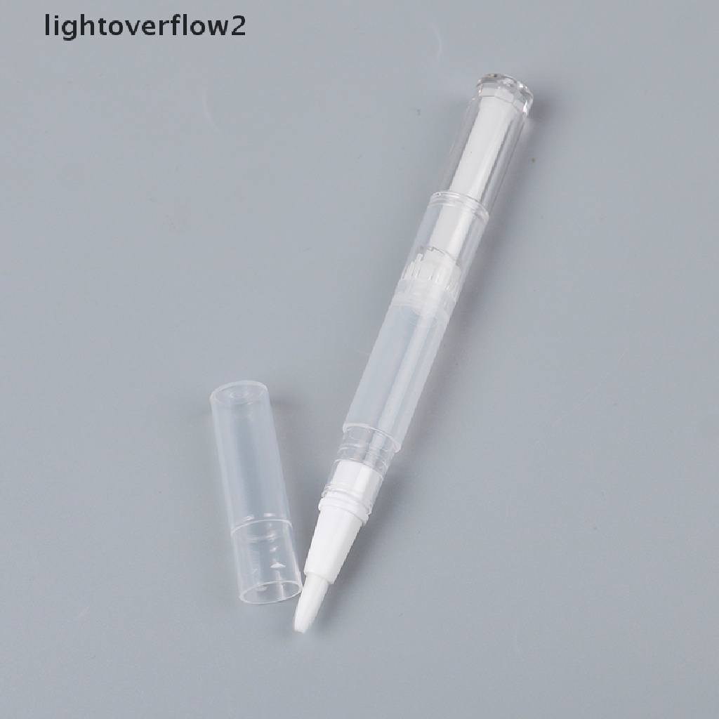 (lightoverflow2) 5pcs / Set Kontainer Kosong 3ml + Brush Untuk Lip Balm / Kosmetik / Makeup / Travel