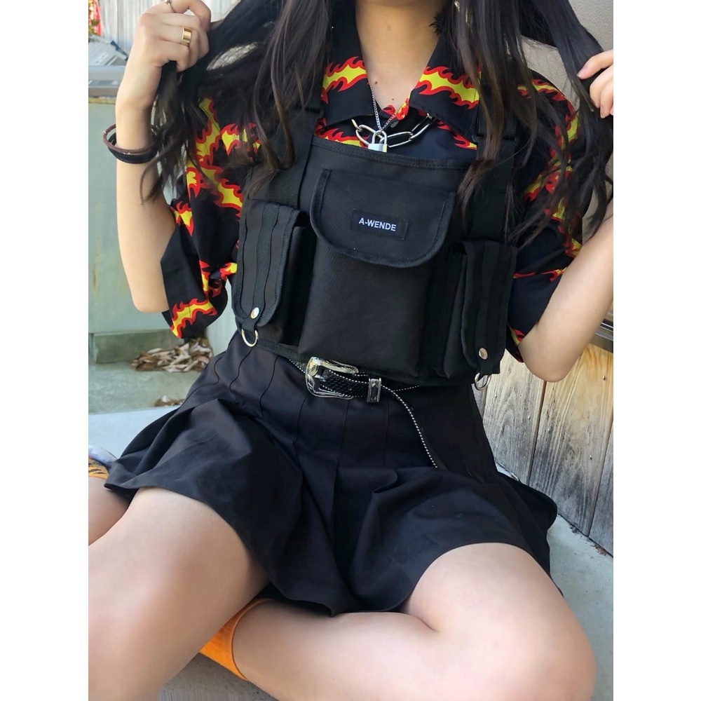Tas Rompi Dada Chest Bag Tactical Rig Waterproof Multifungsi Pria Wanita Vest Bag Tas Dada Rompi Anti Angin