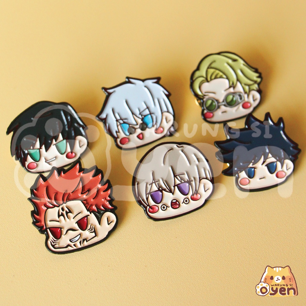 Jual Jujutsu Kaisen Enamel Pin (Megumi Gojo Inumaki Sukuna Nanami Toji ...