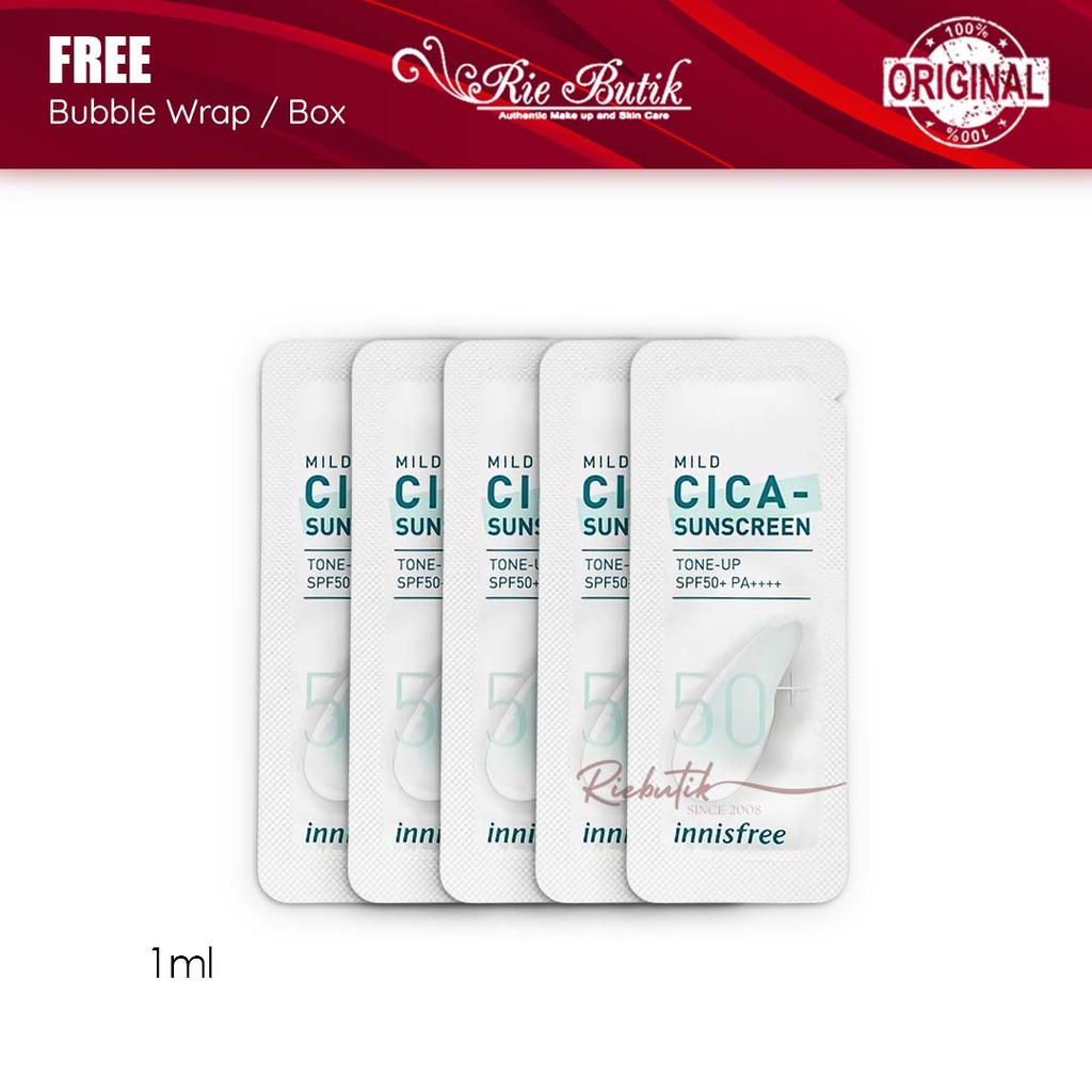 Jual SAMPLE Innisfree Mild Cica Sunscreen Tone-Up SPF50+ PA++++ 1ml ...