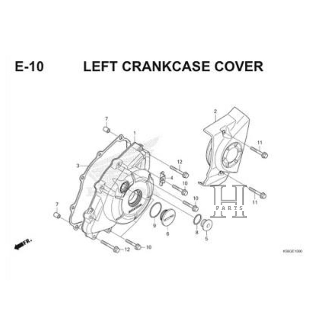 PAKING BAK MAGNET GASKET L CRANKCASE COVER MESIN SONIC SUPRA GTR CB CBR 150 150R LED 11395-K56-V50 ASLI ORIGINAL AHM HGP HONDA