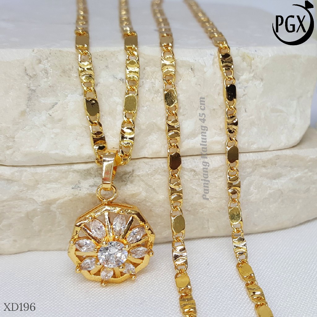 PGX Kalung Wanita Xuping Aksesoris Fashion Perhiasan Lapis Emas XD196