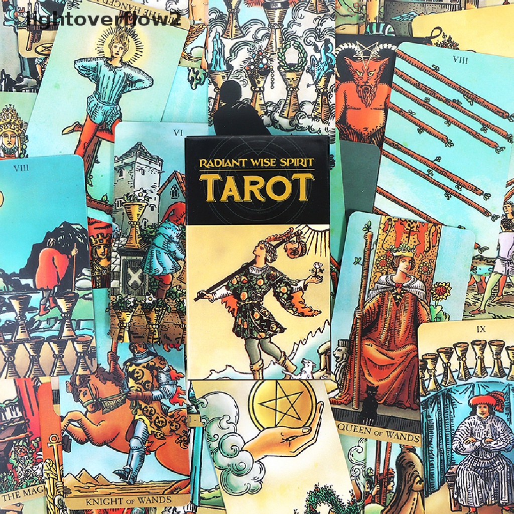 (lightoverflow2) Radiant wise Spirit Tarot board game Kartu Ramalan Bahasa Inggris (ID)