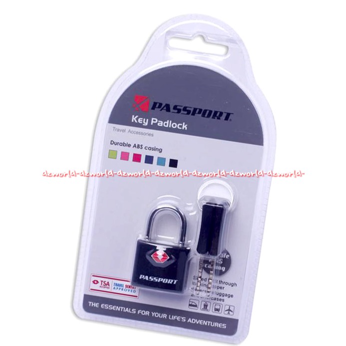 Passport Key Padlock TSA Lock Mini Padlock For Travelling Gembok Koper Kecil Warna Hitam Merah Pasport Tsa lok Pad Lock