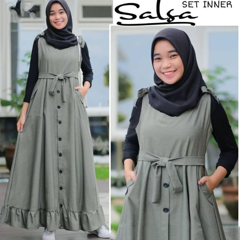 [KODE WNRU8] Gamis anak remaja kekinian populer 2021 ANNA Dress Gamis anak tanggung 12 - 17tahun