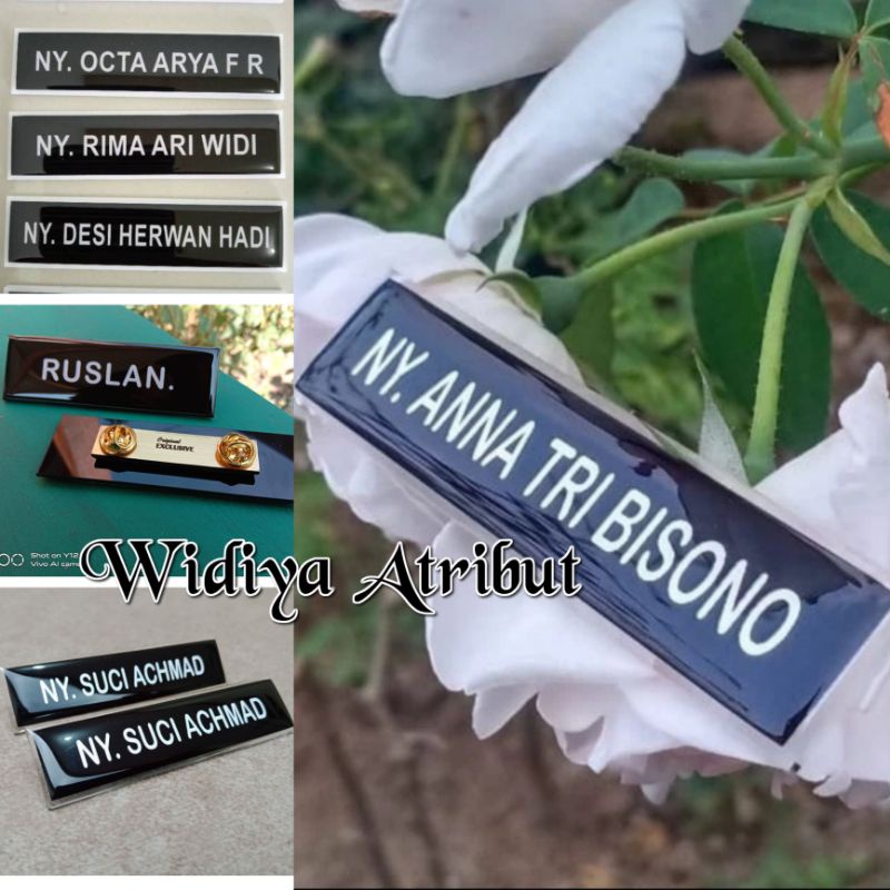 

Name tag papan nama custom resin BERKUALITAS - Name tag papan nama resin bhayangkari polri dan semua instansi
