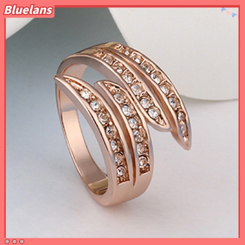 Cincin Berlian Imitasi Warna Rose Gold Untuk Wanita