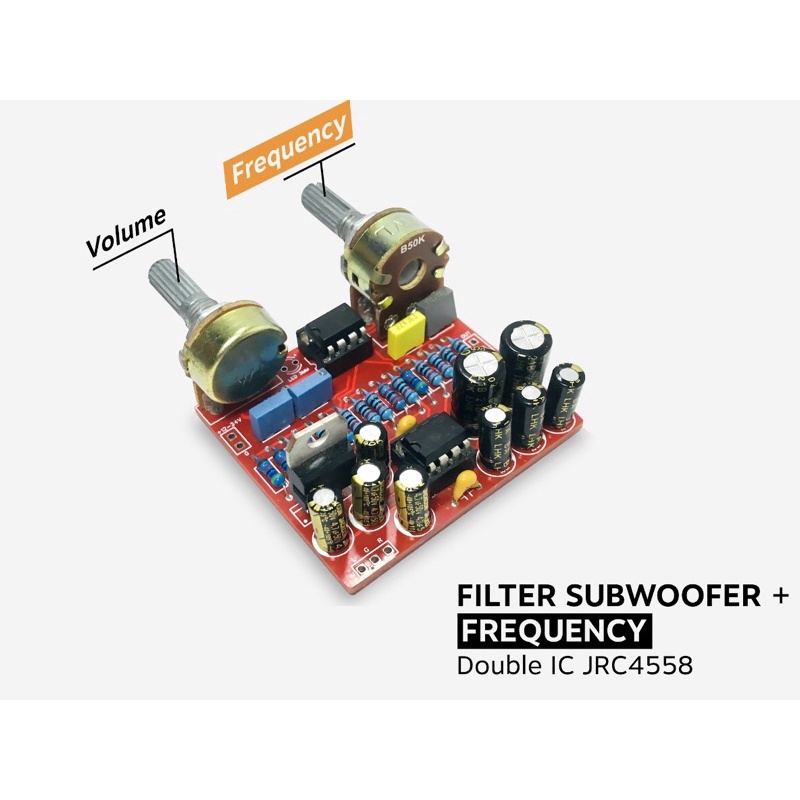 Modul / Kit Filter Subwoofer Double IC JRC4558 ( LPF )