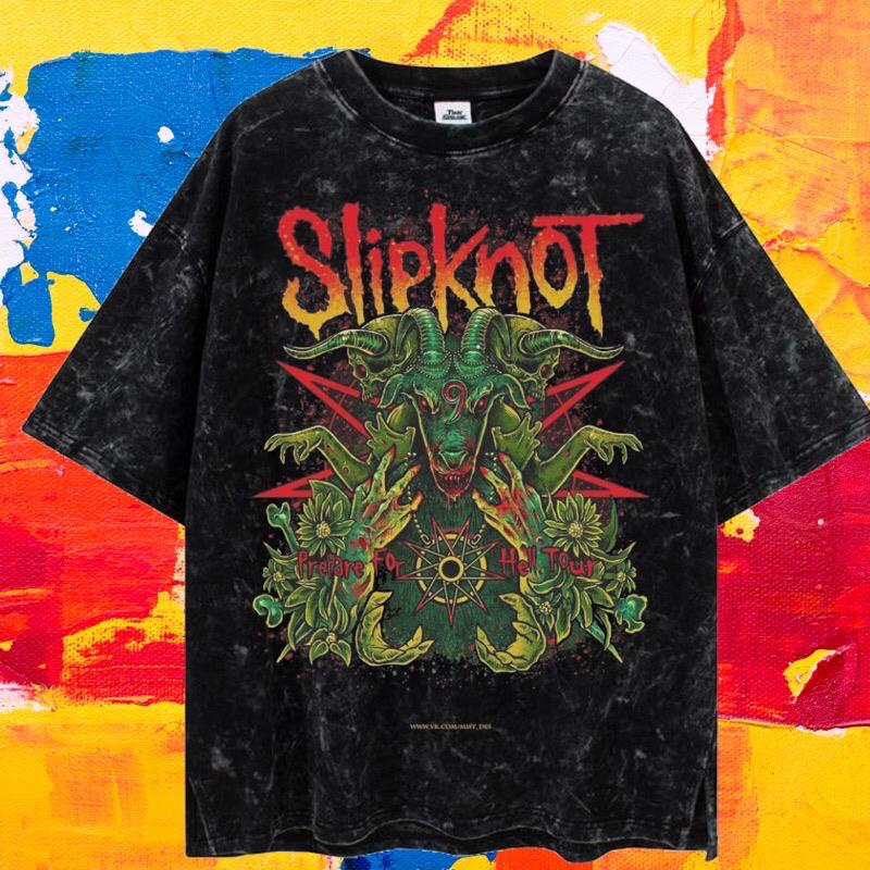 LASTHOPE 'SLIPKNOT' OVERSIZE WASHING TSHIRT / KAOS ATASAN TSHIRT TEE WASHING ACID WASHED STONEWASH O