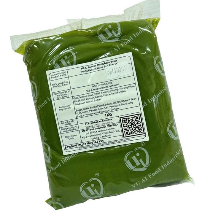 

✨10.10✨ COD YU-AI Pandan Mung Bean Paste 1 KG Pasta Kacang Hijau dan Pandan !!