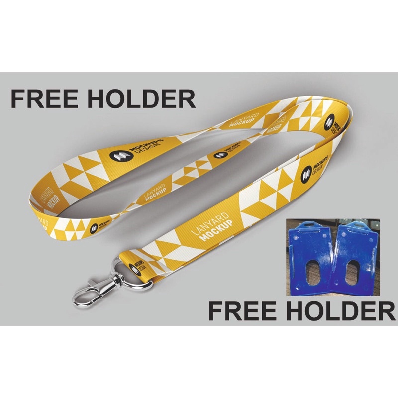 

cetak custom Lanyard full color free holder