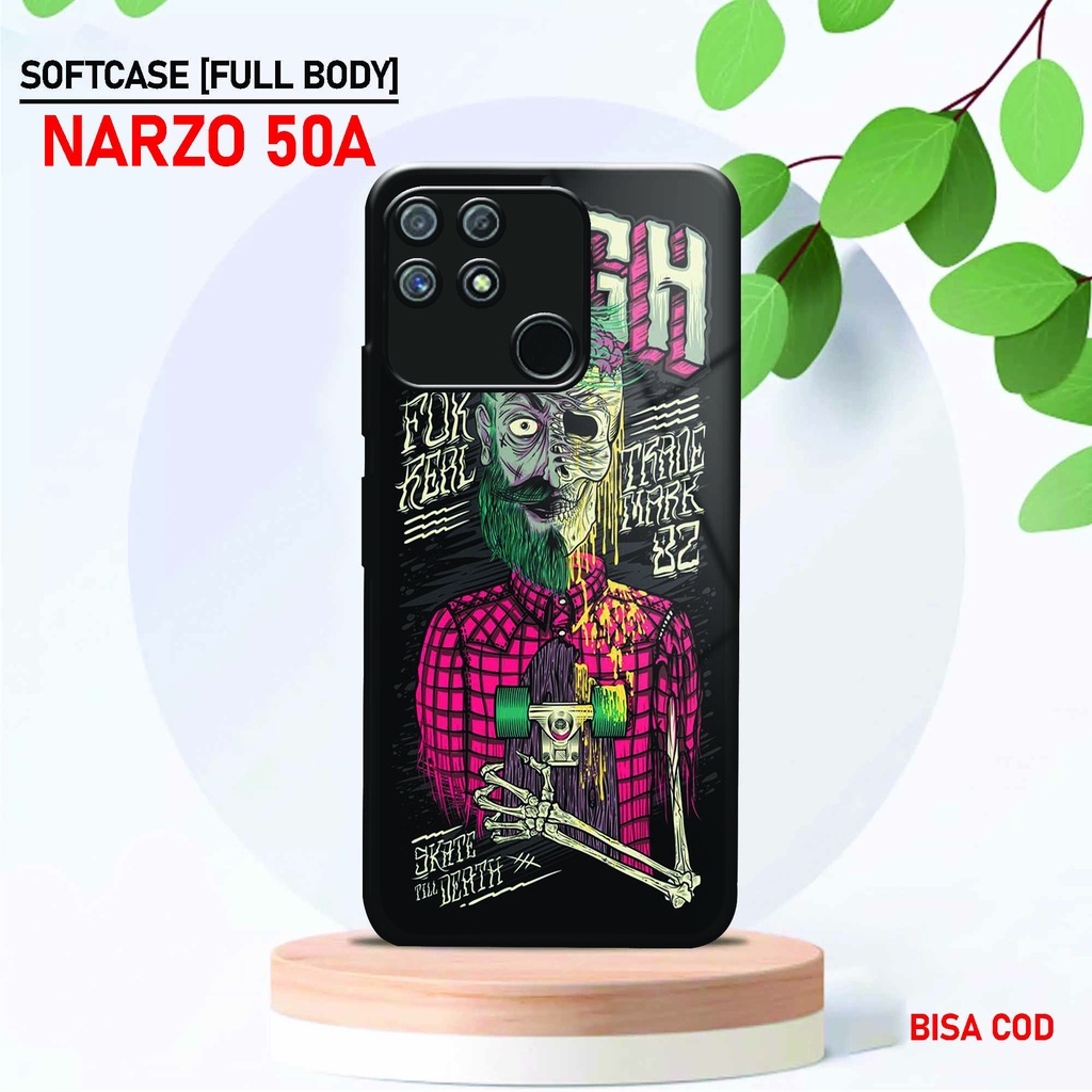 Softcase Kaca Kilau Realme Narzo 50A - ( SC 44 ) Case Full Body Realme Narzo 50A - Silikon Glossy Re