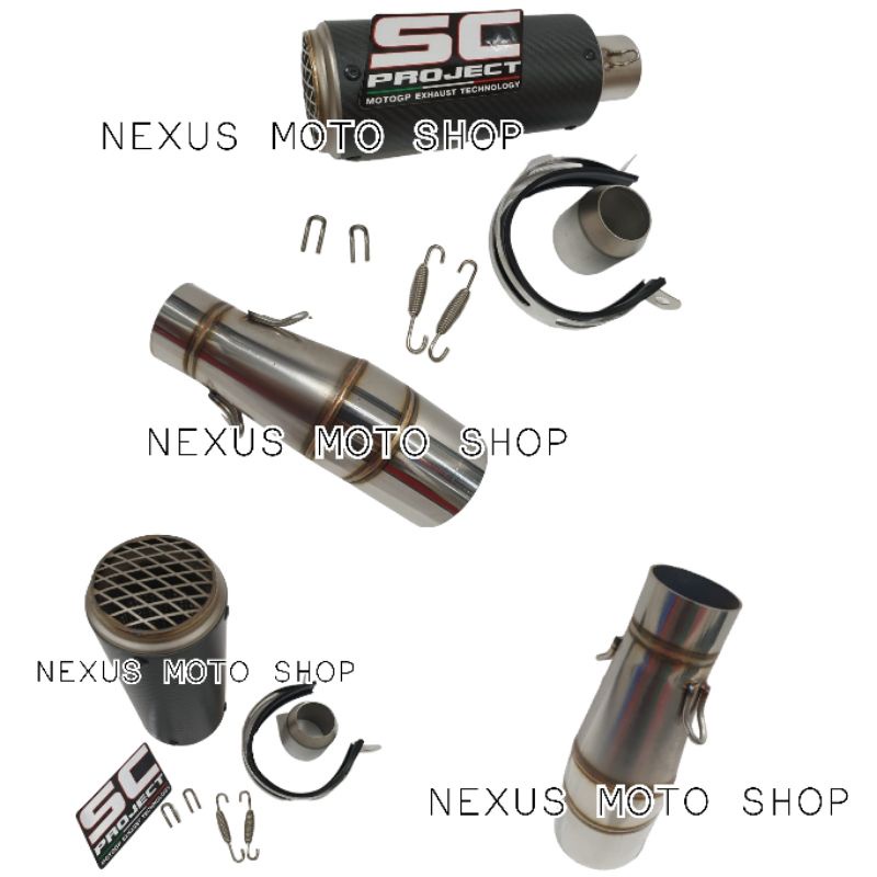 silencer sc project ninja250sl knalpot sc project carbon Z250sl mono