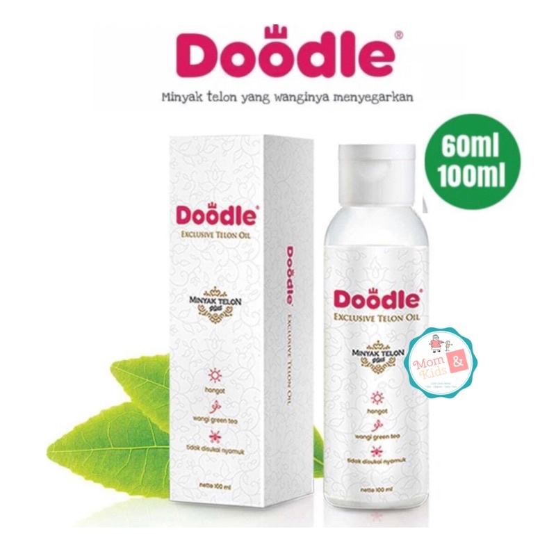 Minyak Telon Doodle Green Tea 60ml &amp; 100ml | Doodle Minyak Telon Bayi