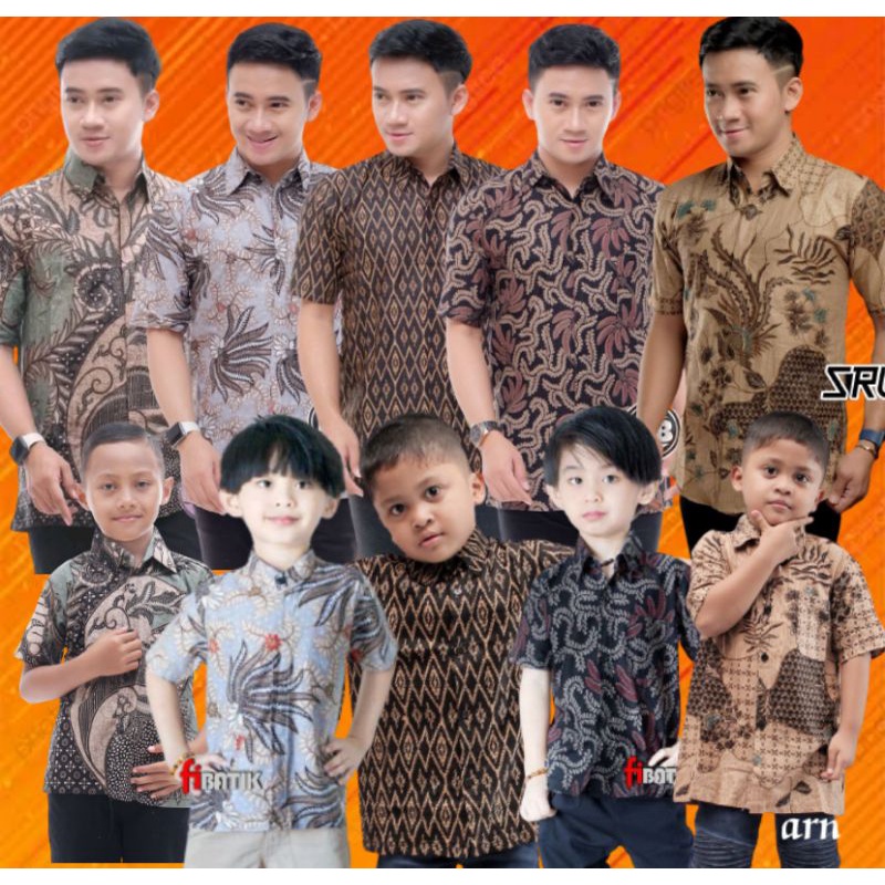 Batik pria Dewasa anak batik couple ayah dan anak