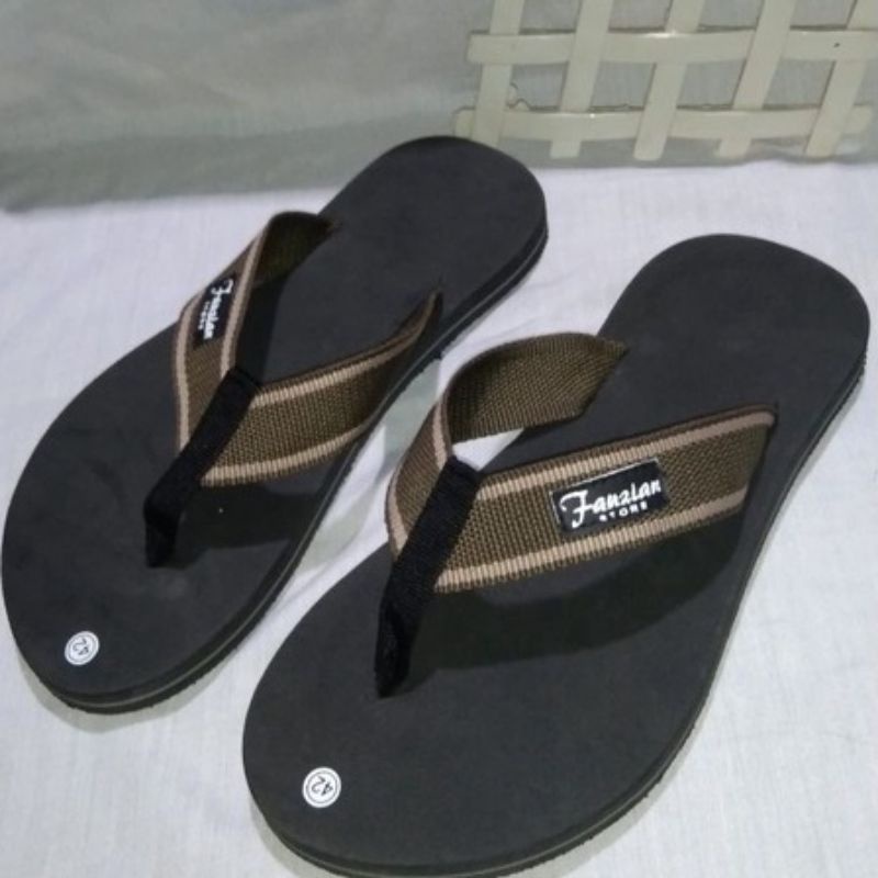 Sandal Pria Motif Tali Webing Fauzian Kekinian