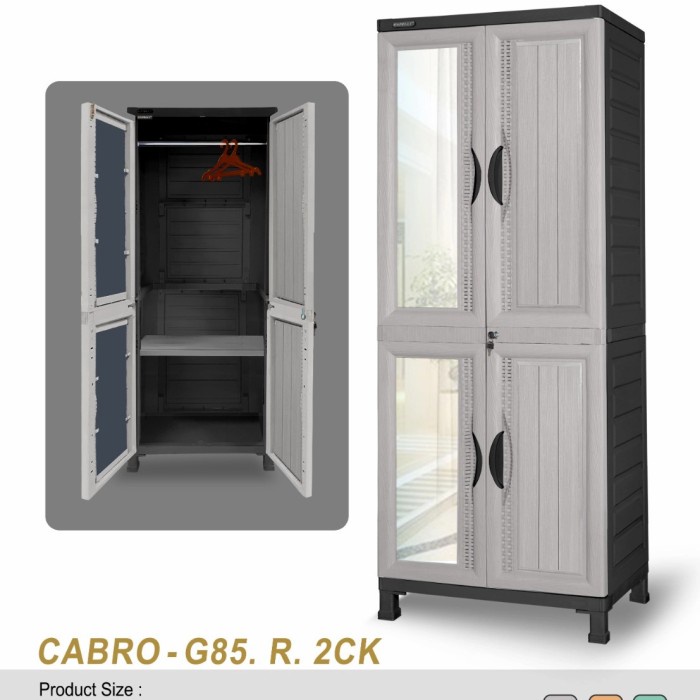 Furniture Lemari Pakaian Plastik Napolly Gantung Cabro 85