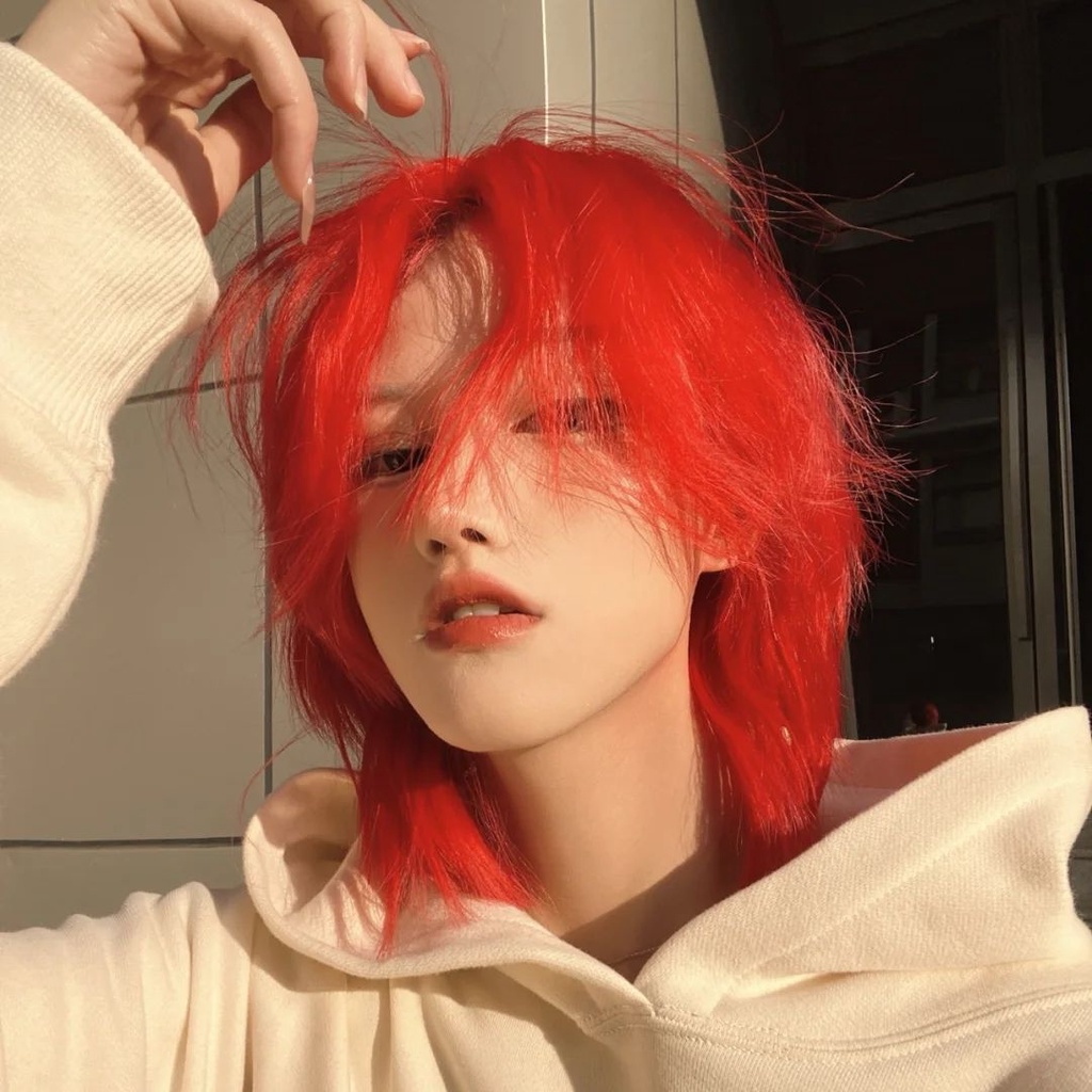 Wig Boy Mullet Head Super Serigala Ekor Keren dan Tampan Versi Korea Alami Rambut Lurus Pendek Kepri