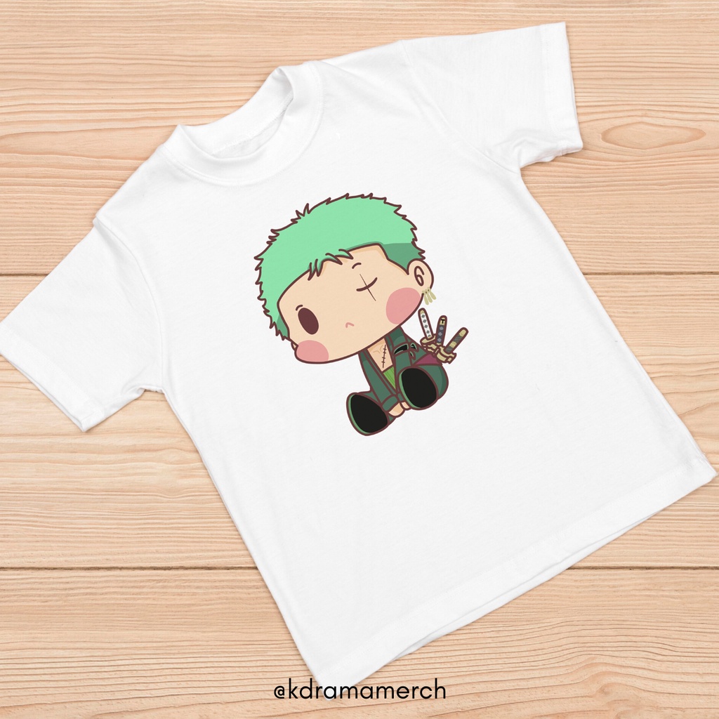 ONE PIECE TSHIRT KAOS ANIME PUTIH / LUFFY / ZORO / RORONOA ZORO / SANJI / MONKEY D LUFFY / ANIME KIT