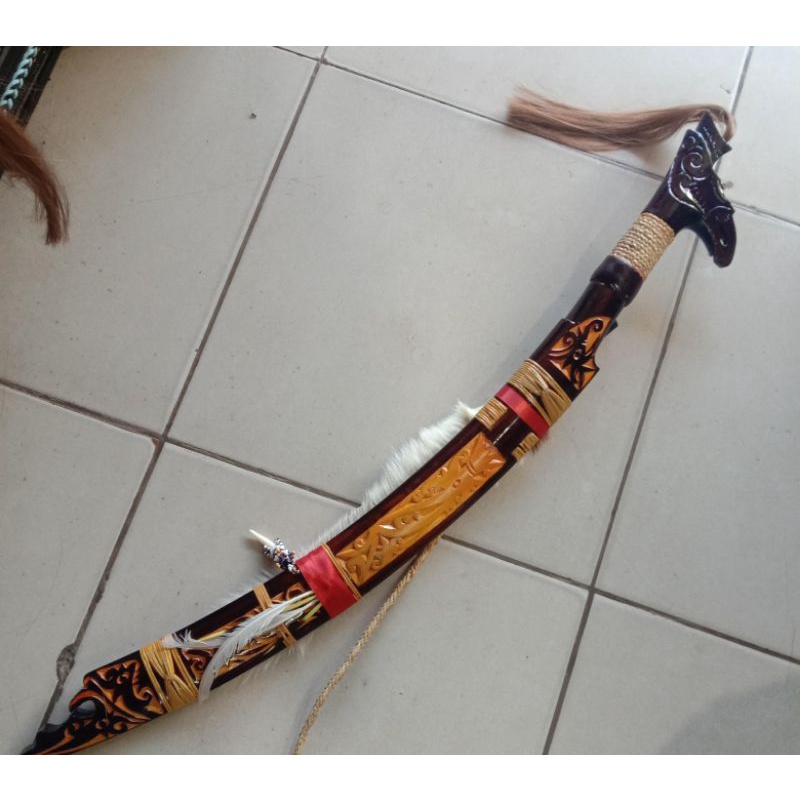 Mandau Dayak khas Kalimantan. Motif jimpul 02