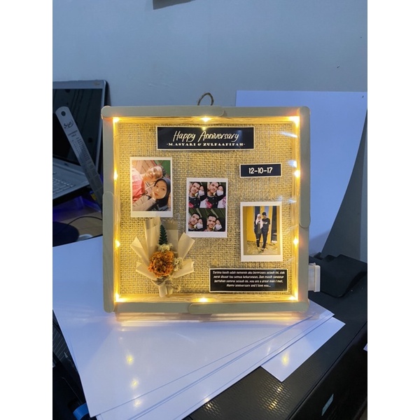 Kado Unik Ulang Tahun Kado Wisuda Anniversary Wedding Bunga Kering Hiasan Dinding