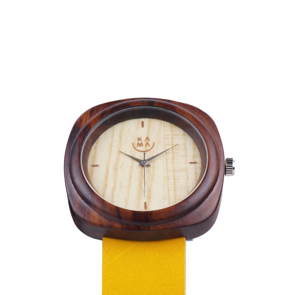 Kama Watch 2.0 Jam Tangan Kayu Sonokeling Dial Putih