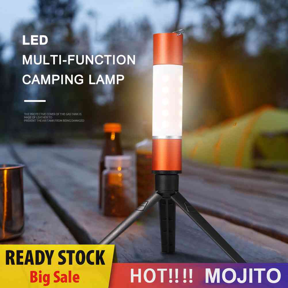 Senter LED Teleskopik Dengan Tripod Nuts Rechargeable Untuk Camping / Outdoor