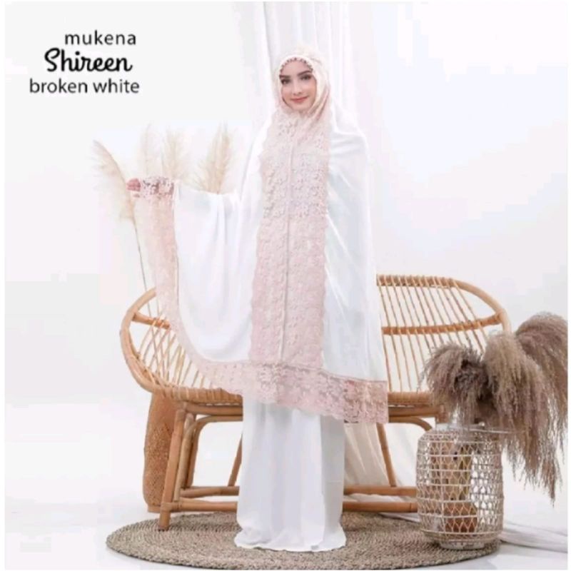 Mukena Rayon SHIREN JUMBO Mukena Dewasa Mewah Renda Putrimalu