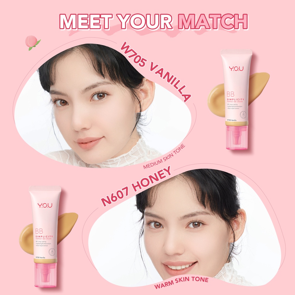 [NEW] YOU Simplicity Perfect Glow BB Cream | Tahan Lama | Skin Nourishing Hydrating | Sebum Control