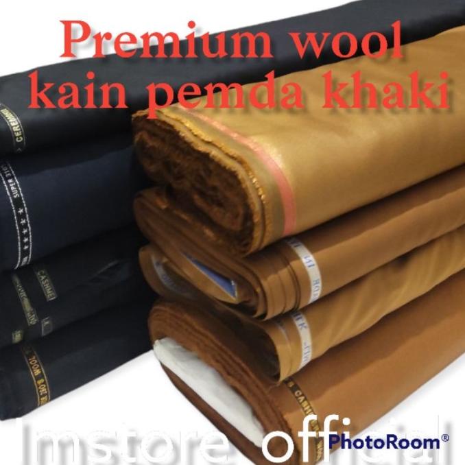KAIN PEMDA KHAKI KEKI CASHMERE KAIN PDH PNS ASN BAHAN WOOL KATUN ADEM