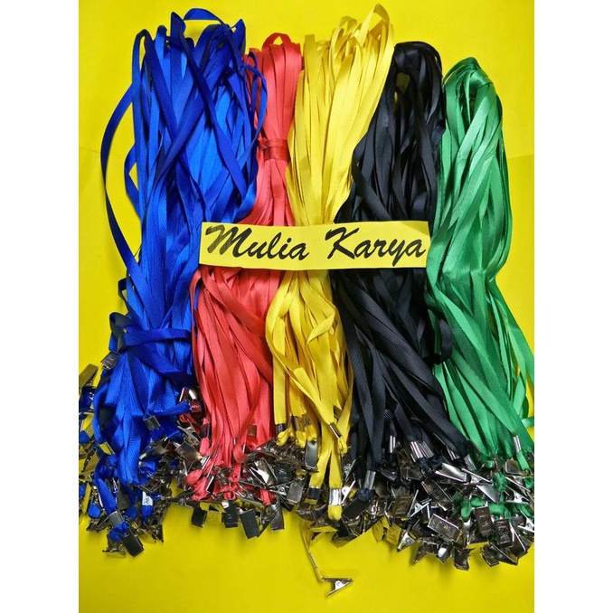 

Tali Lanyard / Tali Name Tag Taiwan Dengan Penjepit Besi