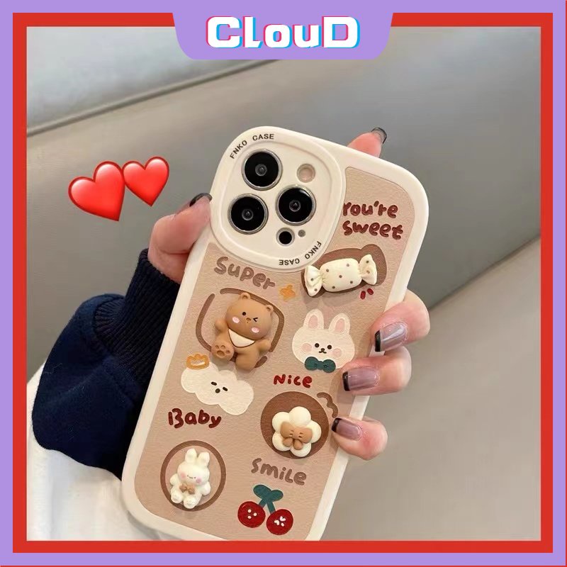 Soft Case Motif Kartun Boneka 3D Untuk iPhone 11 7Plus 8Plus 12 11 13 Pro MAX XR X XS MAX 7 8 6 6s Plus SE 2020